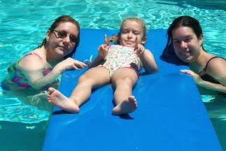 Risa, Natalie & Vicki in Pool 2